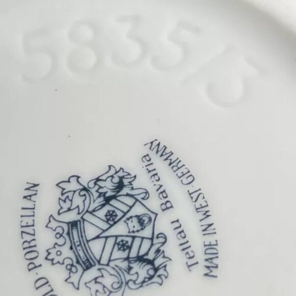 Gerold Porzellan Tettau Bavaria Painted Flower Vases Collectible 2 Piece Set Vtg - Picture 16 of 16